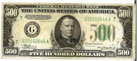 1934-A $500 Bill Federal Reserve Note