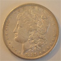 1881-S AU/BU Morgan Silver Dollar
