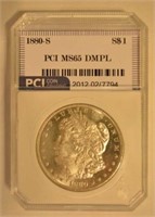 1880-S PCI MS 65 DMPL Morgan Dollar
