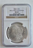 1884-O NGC MS 62 Morgan Dollar