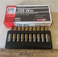 (20 PIECES) .308 AMMO W/HOLDER