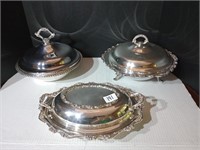 Mixed lot of Silverplated serving pieces