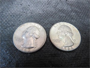 1963D & 1964D Silver Quarter
