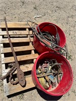 Copper Tubing, Safety Harness, Chain Pipe Wrench