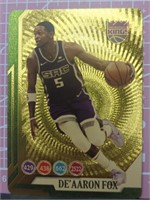 24k gold-plated basketball card De'Aaron Fox