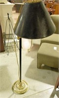 Lot #687 - Brass decorated floor lamp
