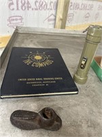 Flashlight, Navy book & cobblers mold
