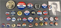 34pc 1950s-70s US Election / Presidential Pinbacks