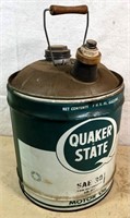 1970s Quaker State 5 gal. Oil can / bucket