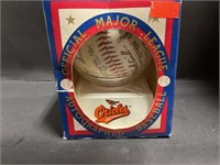 Autographed Orioles baseball in box 1992