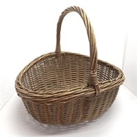 Large wicker basket handle