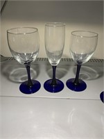 BLUE STEM WINE GLASSES