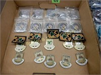 GROUP OF 25 NEW MILITARY PINS AND MEDALLIONS