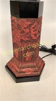 Asian Cinnabar Style Lamp