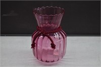 Pilgrim Cranberry Sack Vase