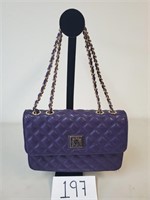 Anne Klein Quilted Purple Handbag