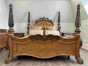 Queen size bed (No Mattress) Michael Amini Signatu