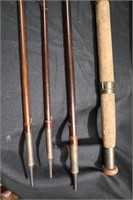 Massive antique fishing rod 15 feet 2 tips
