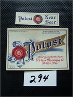 Potosi Near Beer -Bottle Labels