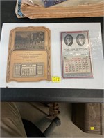 2 Antique 1934 and 1937 Advertising Calendars