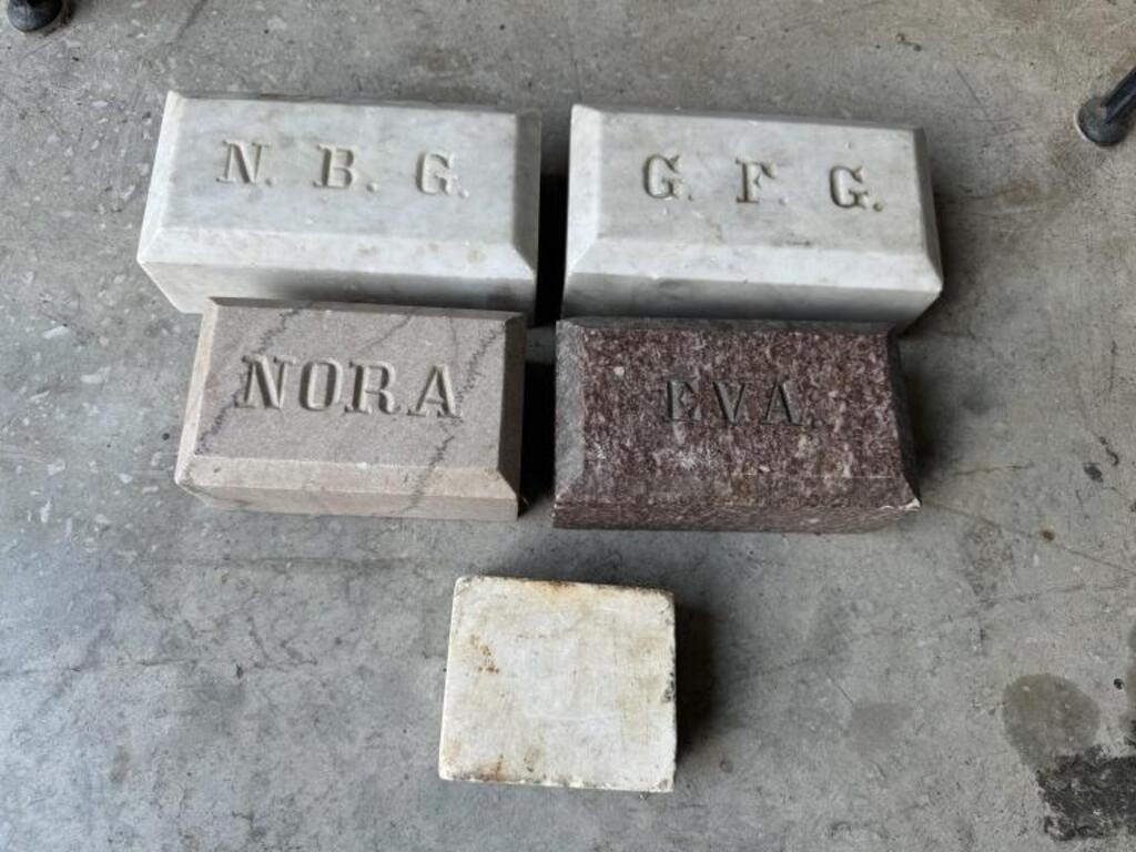 LOT OF MARBLE & GRANITE BLOCKS