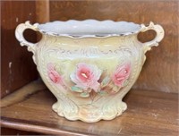 Antique Hand Painted Porcelain Jardiniere