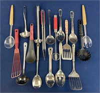 Assorted Kitchen Utensils including spatulas,