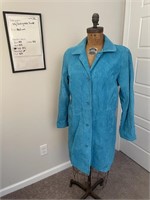 Vtg Centigrade Suede Trench