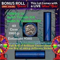 1-5 FREE BU Nickel rolls with win of this 1962-p S