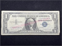 1957 $1 bill Star Note Silver Certificate