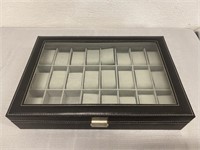 24 Slot Watch Box W/ Plastic Top