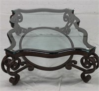 Scalloped Edged Glass Top Coffee Table