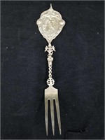Antique silver hallmarked serving fork