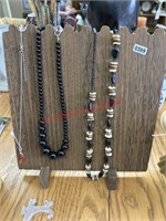 Necklaces with Wooden Display