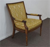 Vintage 1970's Carved Mahogany Side Chair