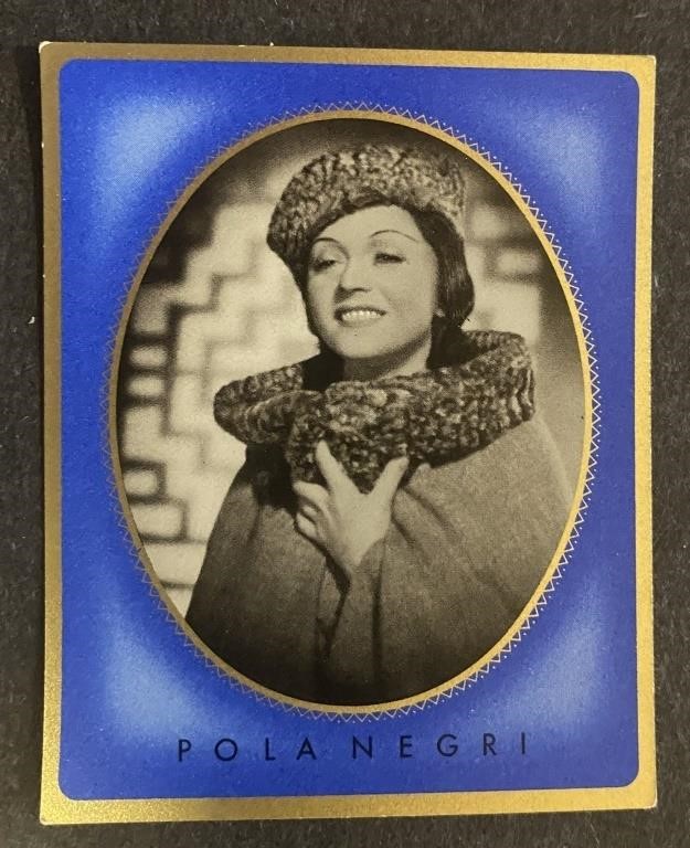 POLA NEGRI: Antique Tobacco Card (1936)