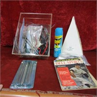 Dell sports magazine, tent stakes, card display,