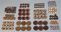 (12) Victorian Metal & Picture Button Sets