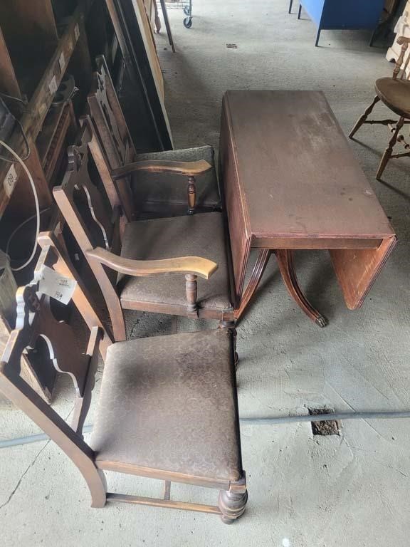 Drop Leaf Table & (3) Chairs