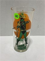 Pepsi, green arrow character glass