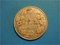 Monnaie Canadienne pièce 50c 1920 en argent