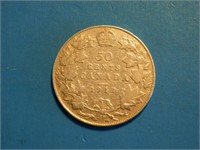 Monnaie Canadienne pièce 50c 1912 en argent