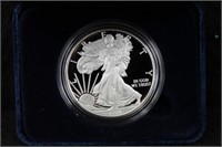 2008 AMERICAN EAGLE SILVER PROOF COIN IN BOX WITH