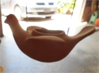 Terracotta Hanging Flower Pot Dove With Chip