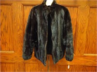Mahogany mink bomber-style jacket, size XXL