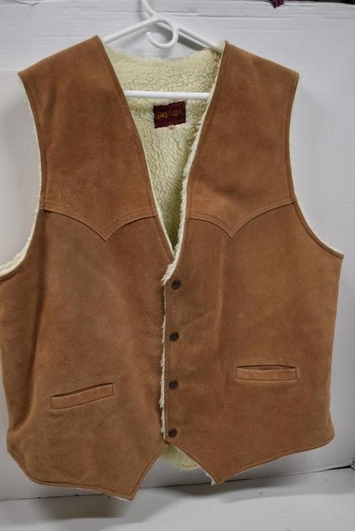 Men's Chevalier Fleece Lined Suede Vest Size 50