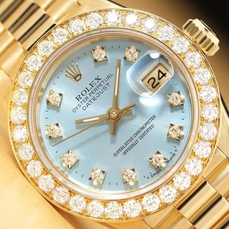 Rolex Ladies President 1.50 Ct Diamond Watch