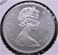 1965 CANADA SILVER DOLLAR CHOICE BU