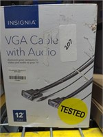 Insignia VGA cable with audio 12' cable