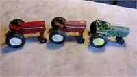3 Small Toy Tractors